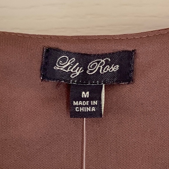 Lily Rose Floral Dress, Size Medium, Brown/Multi Floral Design - Picture 8 of 13